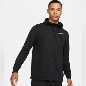 Nike Dry Men's Dri-FIT Hooded Fitness Full-Zip Hoodie Large Black